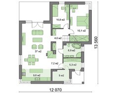 Шикарного вигляду двоповерховий житловий будинок