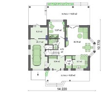 Проект шикарного заміського будинку з еркером і красивими балкончиками