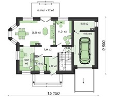 Проект чудового двоповерхового будинку площею 222 кв.м.