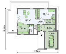 Архітектурний проект котеджу 12 на 12