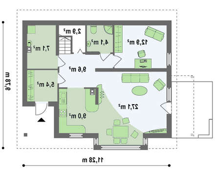 Проект затишного будинку пощею 157 кв.м.