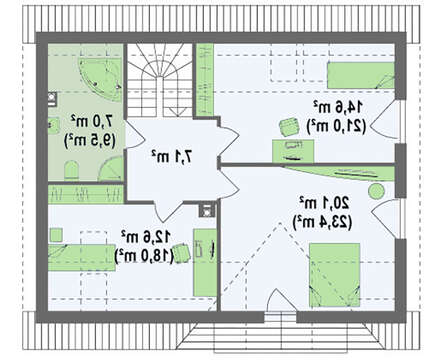 Проект затишного будинку пощею 157 кв.м.