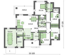 План для побудови одноповерхового заміського будинку