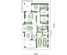 Привабливий проект одноповерхового будинку на 3 спальні