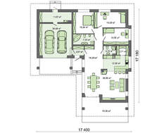 Проект розкішного житлового будинку з 3-ма спальнями