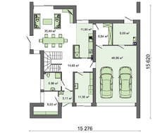 Проект котеджу в стилі барнхаус з цокольним поверхом
