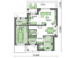 Проект сучасного будинку з мансардою