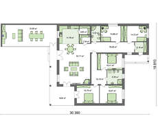 Архітектурний проект будинку на кілька блоків