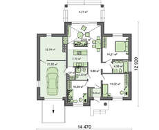 Проект цікавого будинку площею в 130 кв. м в шоколадних відтінках