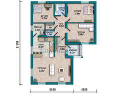 Проект сучасного котеджу з цегляним декором площею 162 кв. м