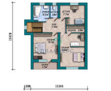 Проект двоповерхового котеджу площею 212 кв. м з просторою терасою