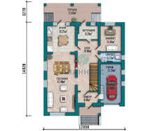 План особняка в три поверхи площею 380 кв. м