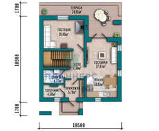 Проект двоповерхового котеджу площею 156 кв.м з дерев'яним декором