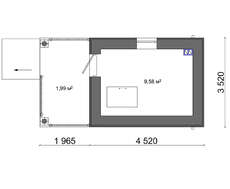 Проект  майстерні з підвальним приміщенням загальною площею 20 кв. м