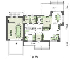 План величезного котеджу з цокольним поверхом загальною площею 285 кв. м
