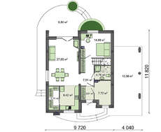 Чудовий двоповерховий котедж в середземноморському стилі