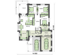 Сучасний котедж з вбудованим гаражем