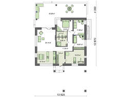 Проект великого котеджу площею 170 кв. м з цокольним поверхом