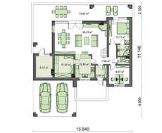 Проект двоповерхового будинку для великої і дружної сім'ї площею 188 кв. м з чотирма спальнями
