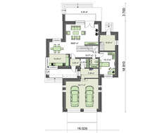 Гарний цегляний будинок в два поверхи із суворим екстер'єром