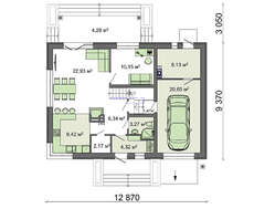 Двоповерховий будинок з цегляним декором першого поверху