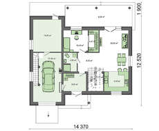 Сучасний будинок в європейському стилі з французькими балконами