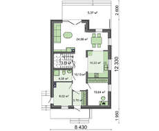 Мальовничий будинок в два поверхи з терасою і балконами