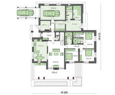 Просторий особняк з другим світлом і вітражними вікнами