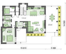 Білосніжний двоповерховий будинок площею 243 кв.м.