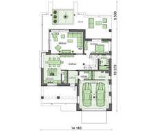 Проект двоповерхового особняка площею 275bкв.м