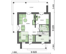 Компактний двоповерховий будинок для великої родини