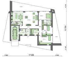 Стильний котедж з терасами оригінальної форми