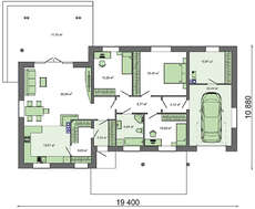 Проект заміського будинку площею 160 кв.м.
