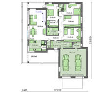 Проект приватного будинку з мансардою та великим гаражем