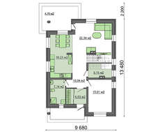 Проект триповерхового будинку загальною площею 252 кв.м.