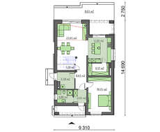 Проект будинку з мансардою у світлих тонах площею 180 кв.
