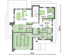 Проект для будівництва двоповерхового котеджу площею 210 кв.