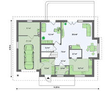 Проект класичного будинку з затишним інтер'єром