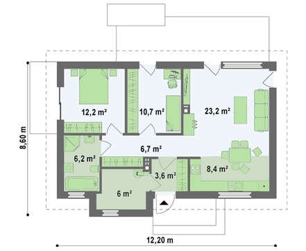 Проект індивідуального одноповерхового класичного будинку
