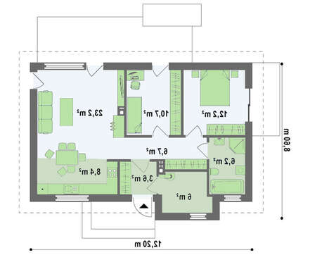 Проект індивідуального одноповерхового класичного будинку