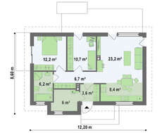 Проект індивідуального одноповерхового класичного будинку