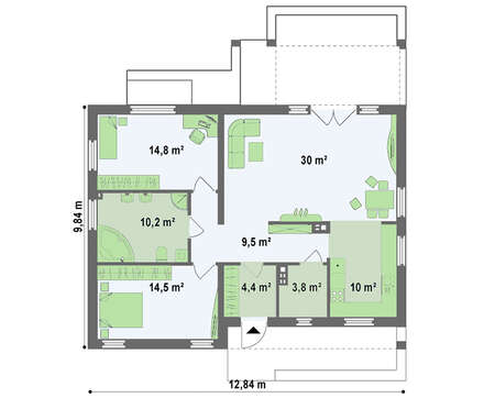 Проект недорогого енергозберігаючого сучасного котеджу Проект недорогого енергозберігаючого сучасного котеджу