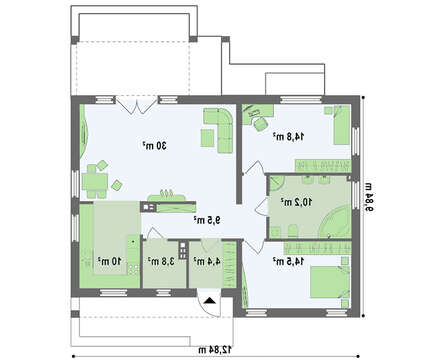Проект недорогого енергозберігаючого сучасного котеджу