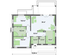 Проект недорогого енергозберігаючого сучасного котеджу