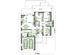 Проект стильного практичного одноповерхового будинку