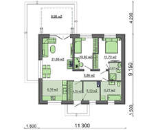 Проект одноповерхового будинку в класичному стилі