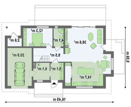 Проект будинку з гаражем на 190 m²