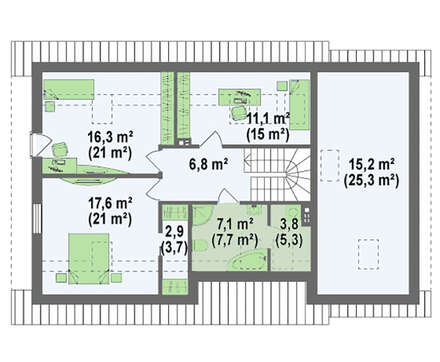 Проект будинку з гаражем на 190 m²