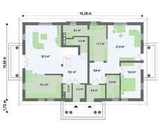 Проект будинку на дві сім'ї в стилі садиби