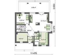 Проект будинку з красивою мансардою